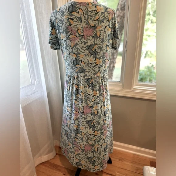 L.L. Bean Summer Knit Dress Teal ,Lavendar XL - Picture 4 of 5